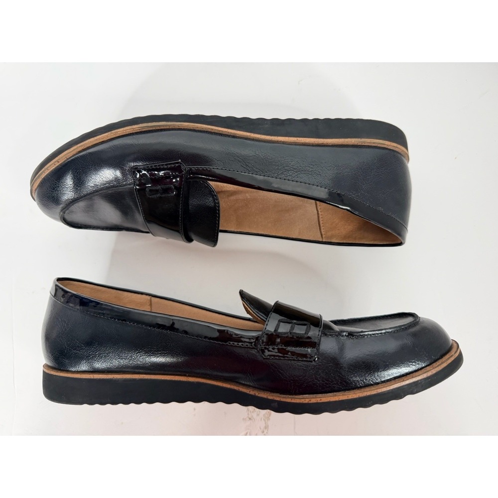 LifeStride Zee Black Patent Loafers Womens 8.5M Velocity 2.0 Comfort‎ Shoes